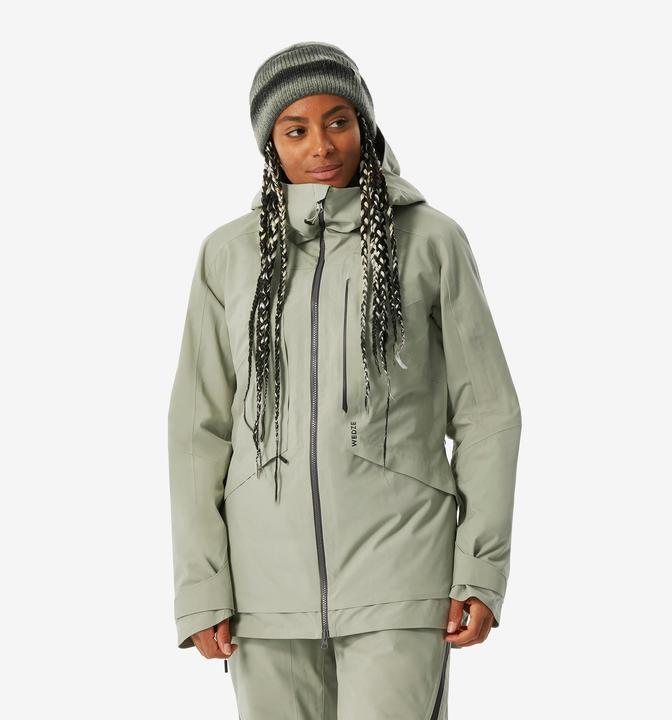 Actual product image Wedze Women's ski jacket versatile and warm - FR100 sage green (XS)