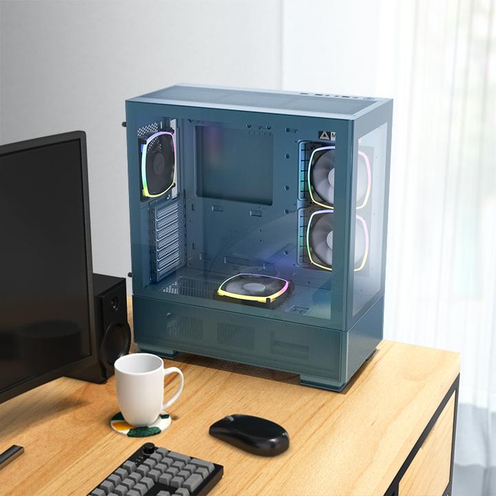 Actual product image Montech SKY TWO, Midi Tower - blue (ATX, Mini-ITX, mATX)