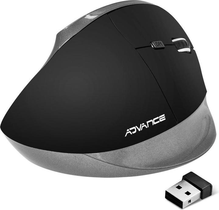 Image du produit Advance Souris Sans Fil Ergonomique Vertical Plus (Noir) (Sans fil)