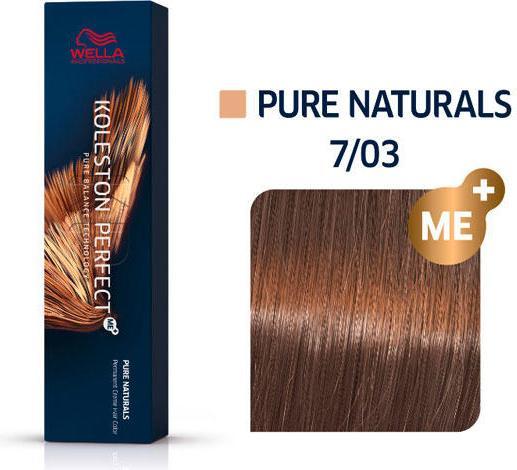 Actual product image Wella Koleston Pure Naturals (7/03 medium blonde natural-gold)