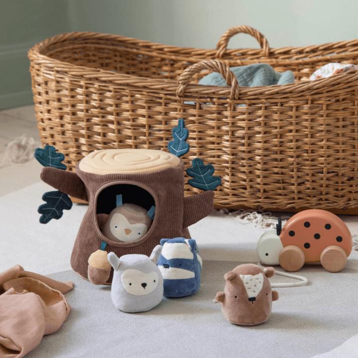 Actual product image Sebra Activity toy hide and seek, tree stump