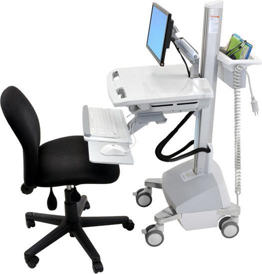 Image du produit Ergotron EMR Cart with LCD Arm, LiFe Powered - Chariot pour écran LCD / équipement PC - Ku