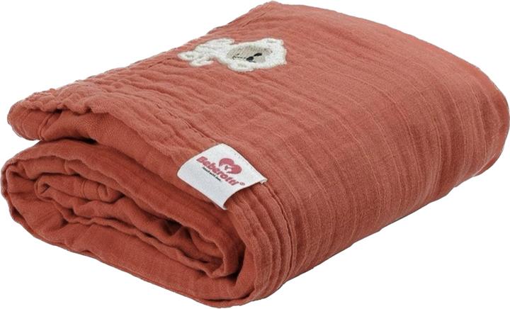 Produktbild Beberotti Organic 4-lagige doppelseitige bestickte Musselindecke (95 x 80 cm)