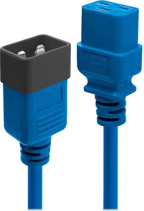 Produktbild Lindy 2m IEC C19 auf IEC C20 Verlaengerung blau (2 m)