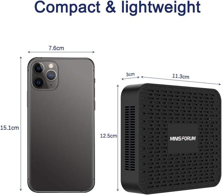 Actual product image Minisforum GK41 Mini-PC (Celeron J4125, 8GB Ram, 128GB SSD) (Intel Celeron J4125, 8 GB, 128 GB, Intel UHD Graphics, UHD Graphics 600)
