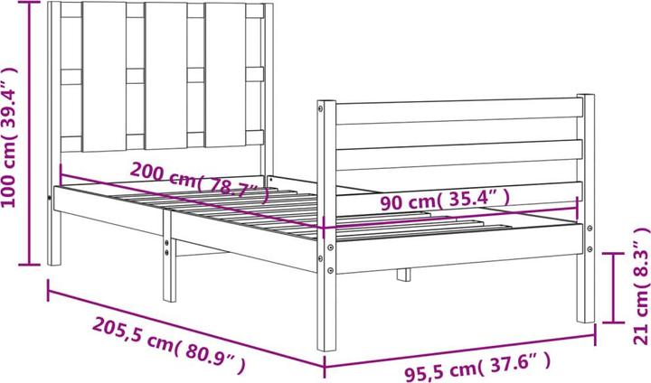 Image du produit VidaXL Malva (90 x 200 cm)