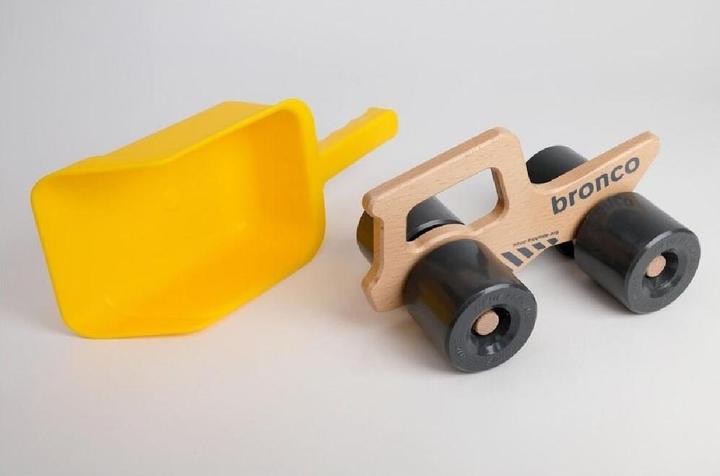 Image du produit Neue Freunde Bronco - Camion pelle en bois avec pelle amovible pour enfants