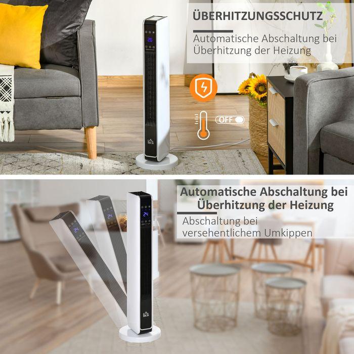Produktbild Swisshandel24 2200W Heizlüfter Heizgerät Elektroheizer mit Fernbedienung 8-Stunden-Timer Oszillation Heizung Heize (2200 W)
