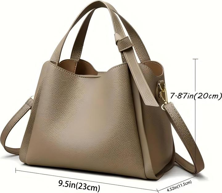 Only-Bags.Store Chic Solid Color Bucket Bag - Vielseitige Crossbody & Schulter Handtasche mit verstellbarem Riemen