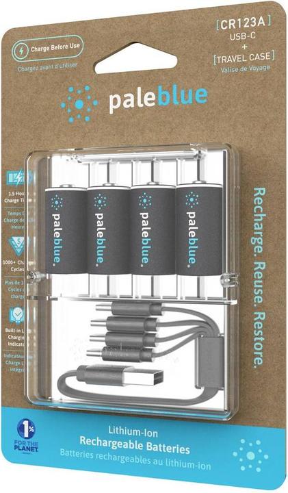 Produktbild Pale Blue Rechargeable battery (4 Stk., CR123A, 860 mAh)