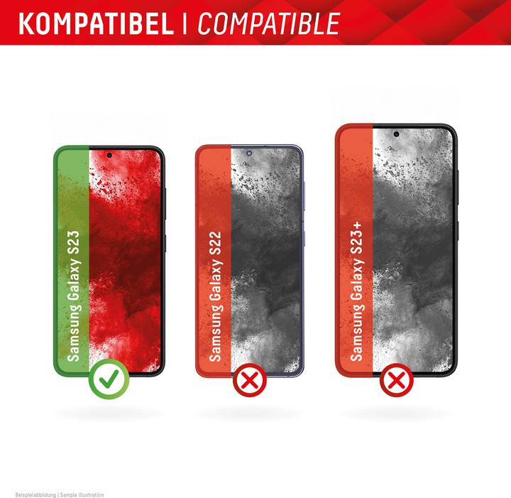Actual product image Displex Real Glass, 2D Panzerglas + Handyhülle (1 Piece, Samsung Galaxy S23+, Samsung Galaxy S22)