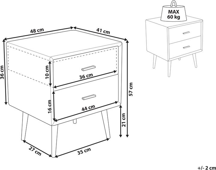 Actual product image Beliani Essonne (48 x 41 x 68 cm)