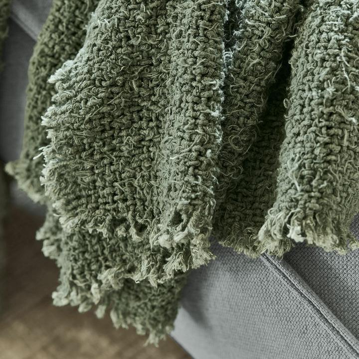 Actual product image Loberon Plaid Juliana green (170 cm, H)