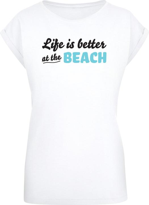 Immagine prodotto Merchcode Maglietta da donna Summer - La vita è migliore in spiaggia - 112833 (S)