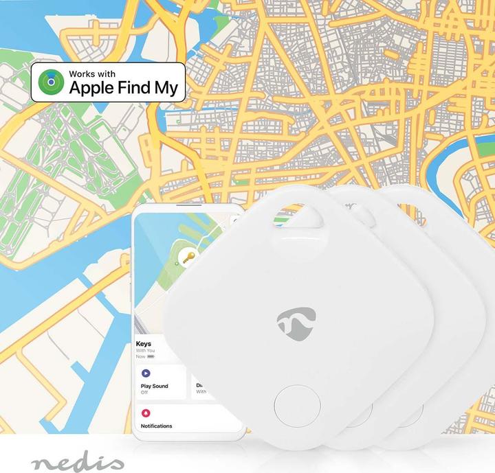 Image du produit Nedis Trouveur de clés | Fonctionne sur piles | 3x CR2032 | Piles incluses | Bluetooth® version : 5 (iOS)