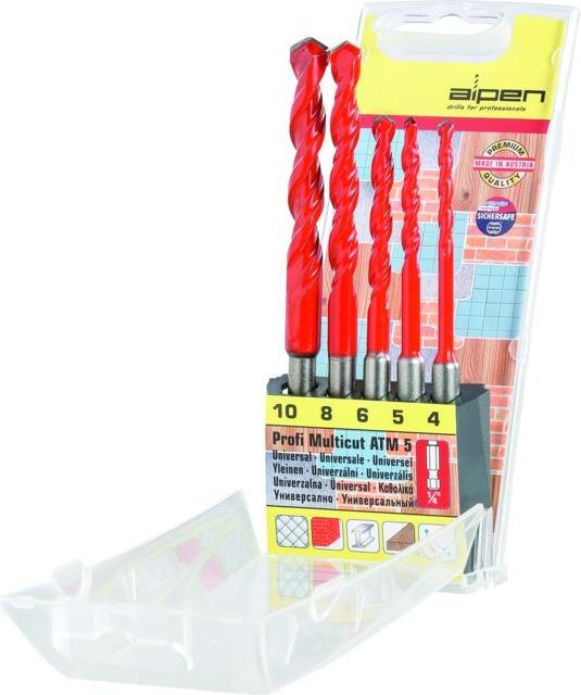 Produktbild Alpen Spiralbohrerset Multicut (6 mm, 10 mm, 5 mm, 8 mm, 4 mm)