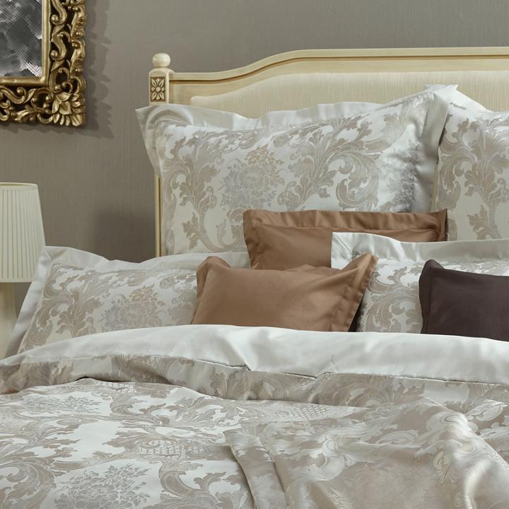 Produktbild Curt Bauer Mako-Brokat Damast Bettwäsche Louis XIV altsilber (Bettwäsche Set, 240 x 220 cm)
