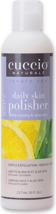 Cuccio Naturale Skin Polisher White Limette & Aloe Vera - Sanftes Hautpeeling (Fussbad, 237 ml)
