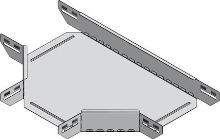 Produktbild Schneider Electric WIBE GROUP T-Stück für Kabelrinnen KB184/KB284Höhe 60 mm, Breite 500, Länge 700 mmEl-verzinkt
