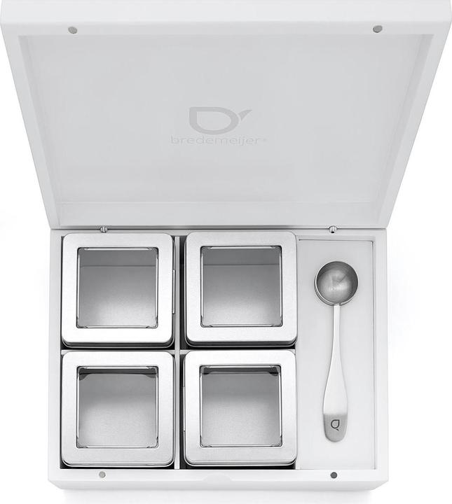 Produktbild Bredemeijer Teebox 4 Dosen mit Löffel weiss
