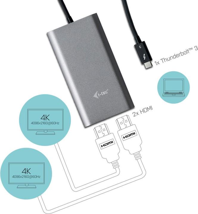Produktbild i-tec Thunderbolt 3 zu (HDMI, 27 cm)