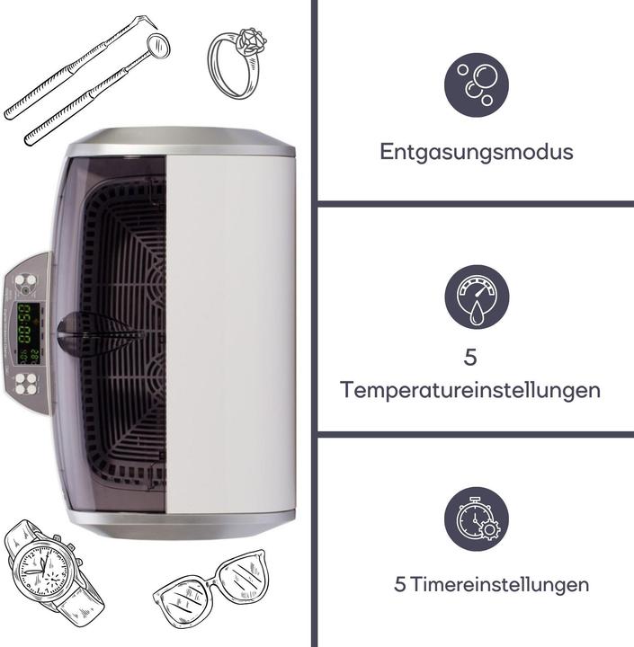 Actual product image Velleman VTUSC6 ultrasonic cleaner 6 l//300 w (35 kHz, 6000 ml)