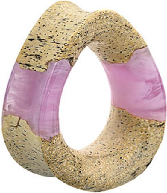 Produktbild Star Piercing Flared Tunnel Tunnel färbung Epoxy violett aus Tamarind Holz (ohne Messing, Organisch)