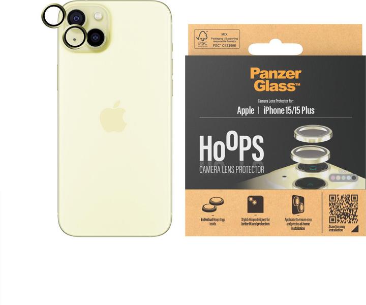 Actual product image PanzerGlass Hoops Camera Lens Protector (1 Piece, Apple iPhone 15)