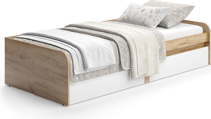 Actual product image Vichy Children's bed Clario, White/Artisan, 90x200 cm without mattress (90 x 200 cm)