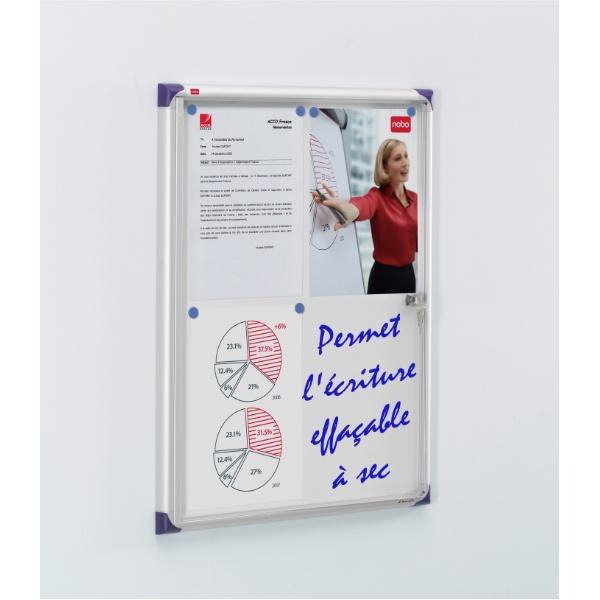 Actual product image Nobo Showcase extra flat with metal back panel