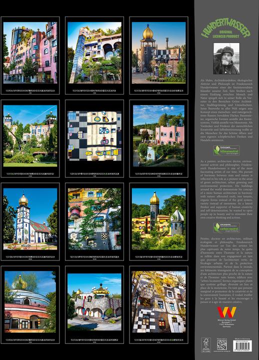 Produktbild Grosser Hundertwasser Architektur Kalender 2026 (65 x 49 cm, Harter Einband, Deutsch)
