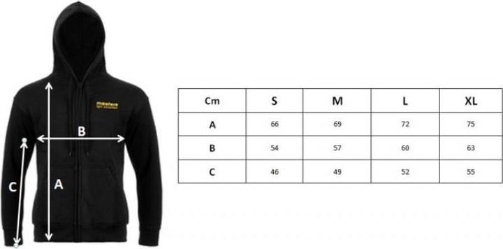 Actual product image Masters Sweatshirt mit Kapuze und Reissverschluss (S)