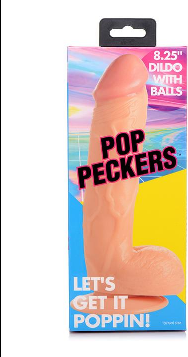 Image du produit Pop Peckers Poppin Dildo 20 cm - Beige