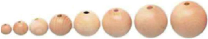 Actual product image VBS Wooden balls drilled through "Ø 20 mm