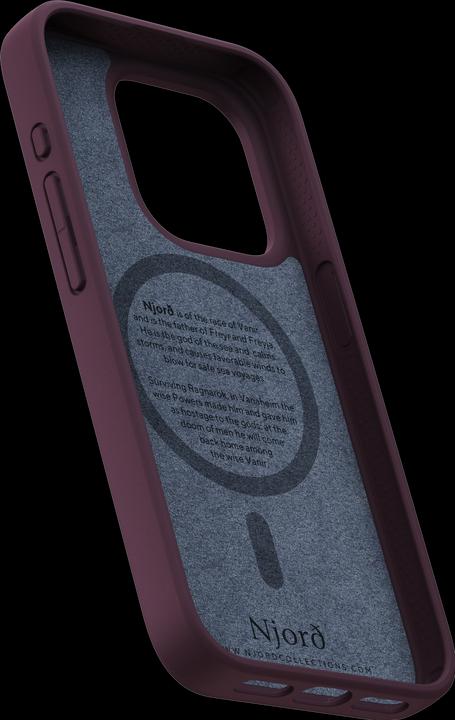 Actual product image Njord Salmon Leather Magsafe Case for iPhone 15 Pro, Rust (Apple iPhone 15 Pro)