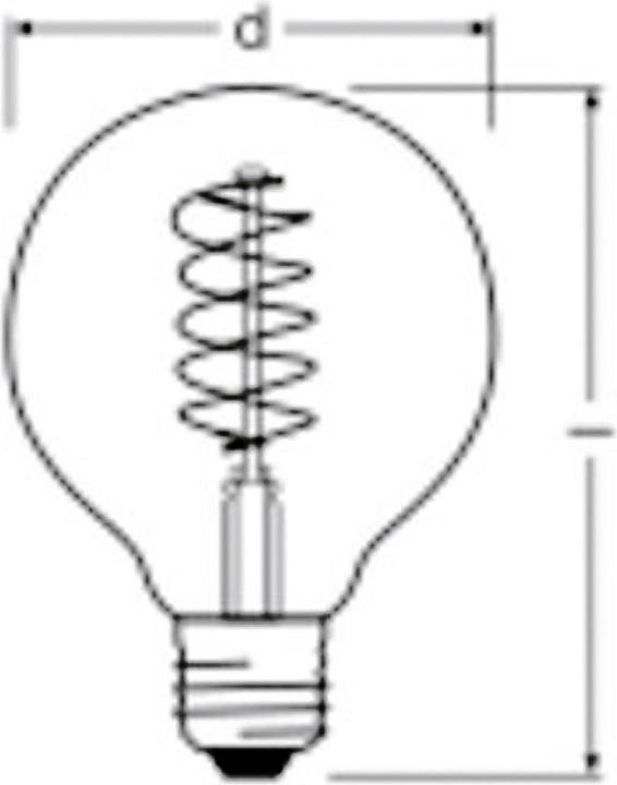 Immagine prodotto Osram Vintage-Lampe (E27, 4.80 W, 420 lm, 1 x, F)