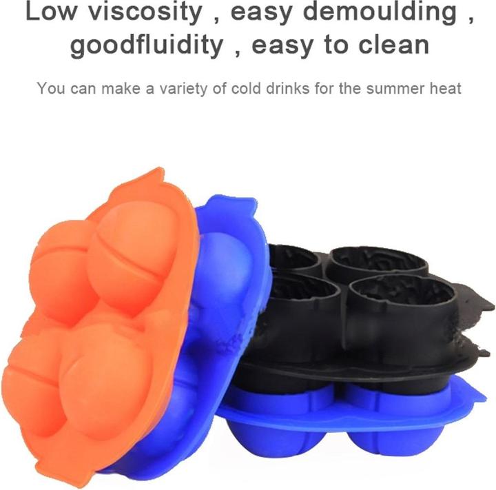 Produktbild König Design Silikon Eiswürfelform Kopf Gehirn Eiswürfel Eis für Whiskey Wein Bar Party Neu