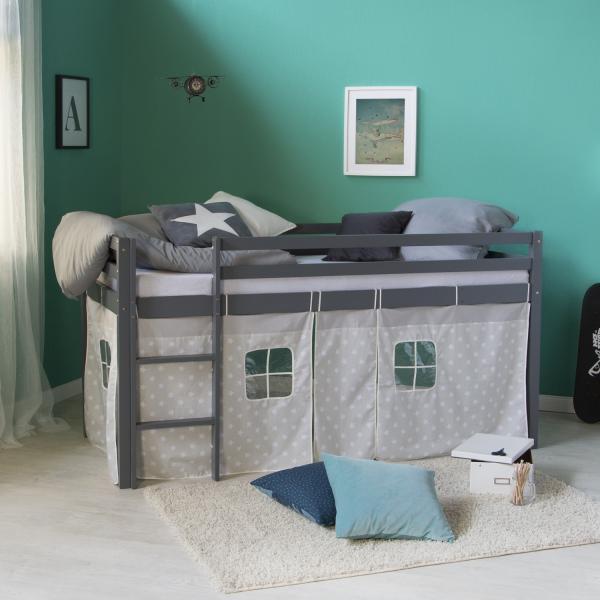 Produktbild Homestyle4u Hochbett Spielbett Kinderbett Jugendbett (90 x 200 cm)