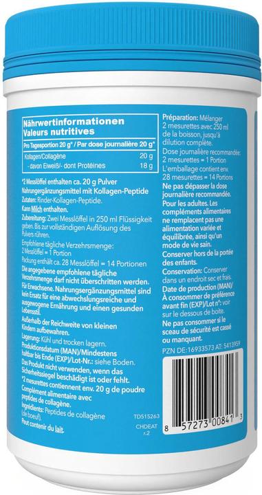 Nutritional values and ingredients Vital Proteins Collagen Peptides (1 Piece, Powder, 284 g)