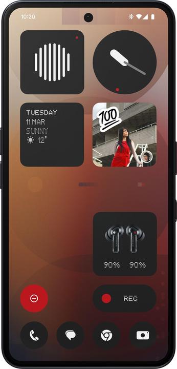 Actual product image Nothing Phone (3a) (128 GB, Black, 6.77", Dual SIM, 50 Mpx, 5G)