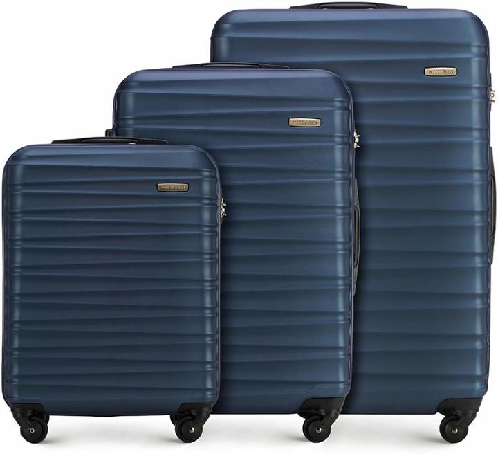 Wittchen 3-teiliges Koffer-Set (96 l, Hand luggage (up to 50 litres), M (50 - 90l), L (90 - 115l))