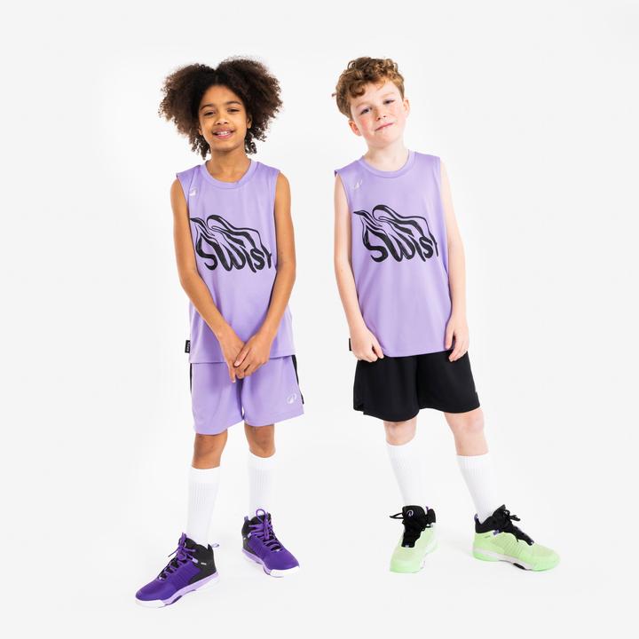 Actual product image Kipsta Kinder Basketball Trikot ärmellos - TS500 Fast violett
