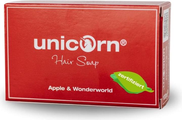 Produktbild Unicorn Haarseife Apfel & Goethe-Pflanze 100 g (Festes Shampoo)