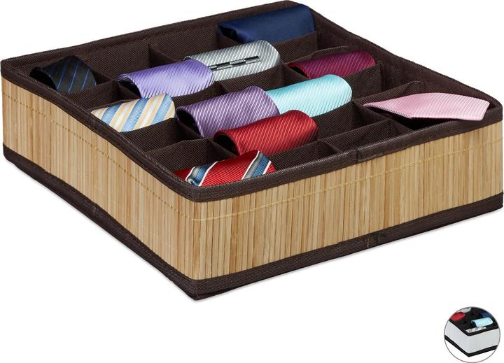 Produktbild Relaxdays Krawattenbox (1 x, 30 x 33 x 10 cm)