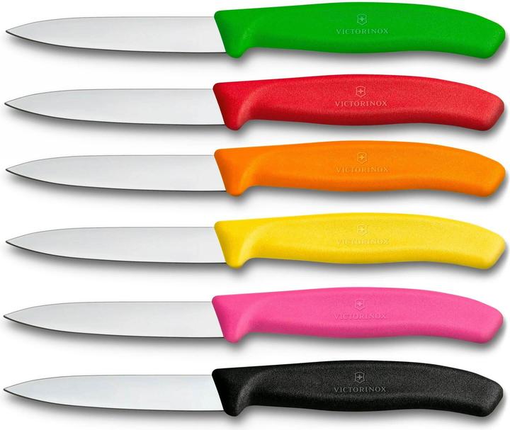 Produktbild Victorinox Swiss Classic Gemüsemesser, 6er Set, gerader Schliff, schwarz (8 cm)
