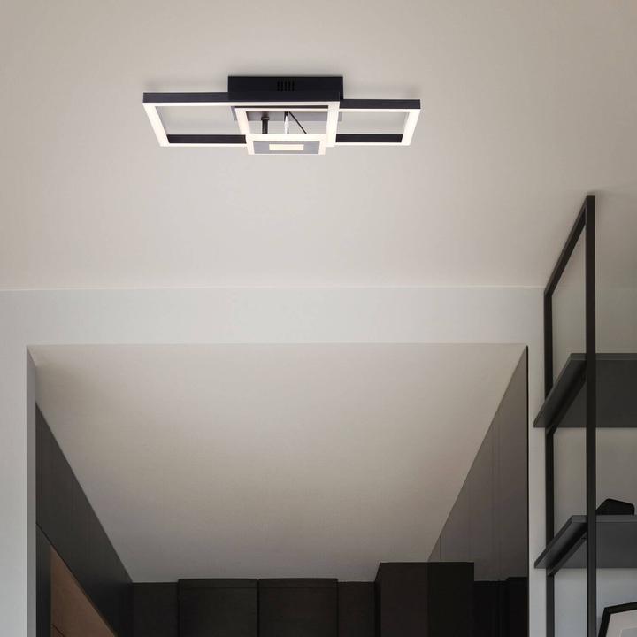 Actual product image Brilliant BRE-Light Bray LED Ceiling Light 40x40cm Black Metal/Plastic 22 W LED in (2900 lm)