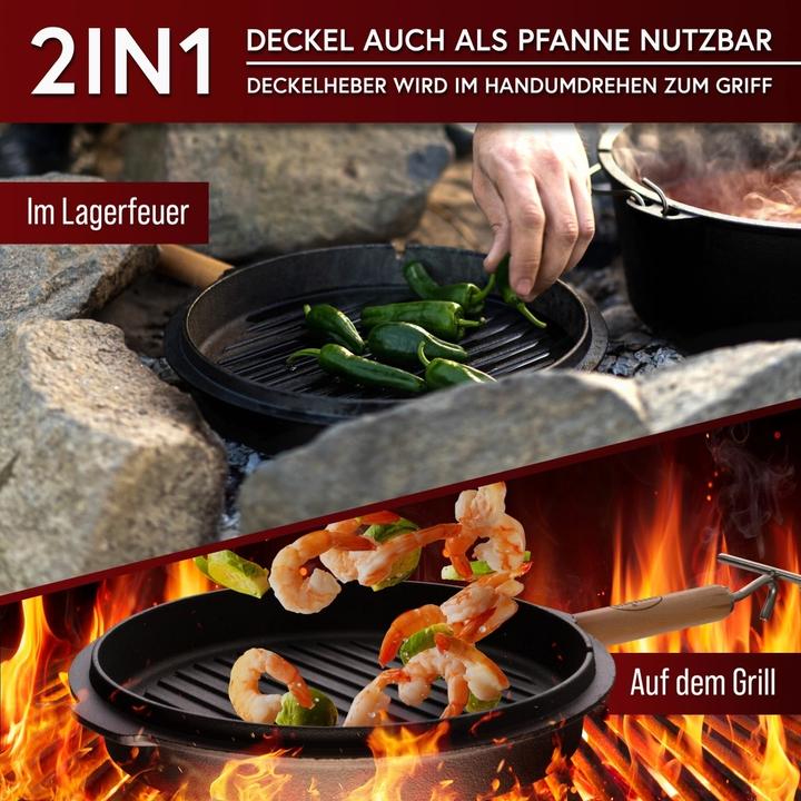 Produktbild Gusskönig Dutch Oven Set mit Standfüssen