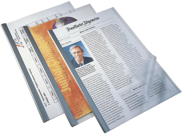 Immagine prodotto Durable Binario di fissaggio 3 mm, trasparente, 50 binari (A4, 50 x)