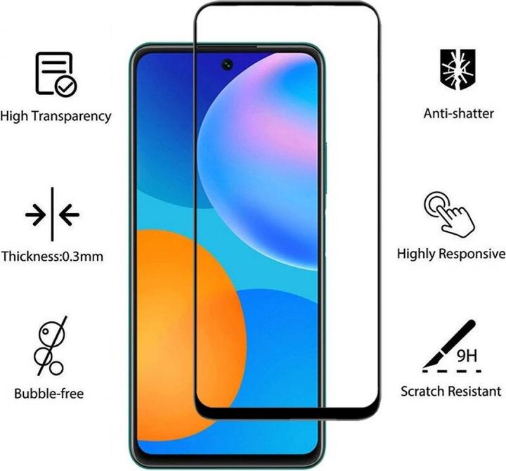 Image du produit Screenguard Huawei P Smart 2021 Full Screen Protection en verre blindé 2.5D 9H (1 pièce(s), Huawei P Smart (2021))