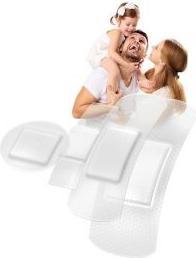 Actual product image Lifemed 100x Plaster Strips semi-transparent Allround in 4 sizes (100 x)
